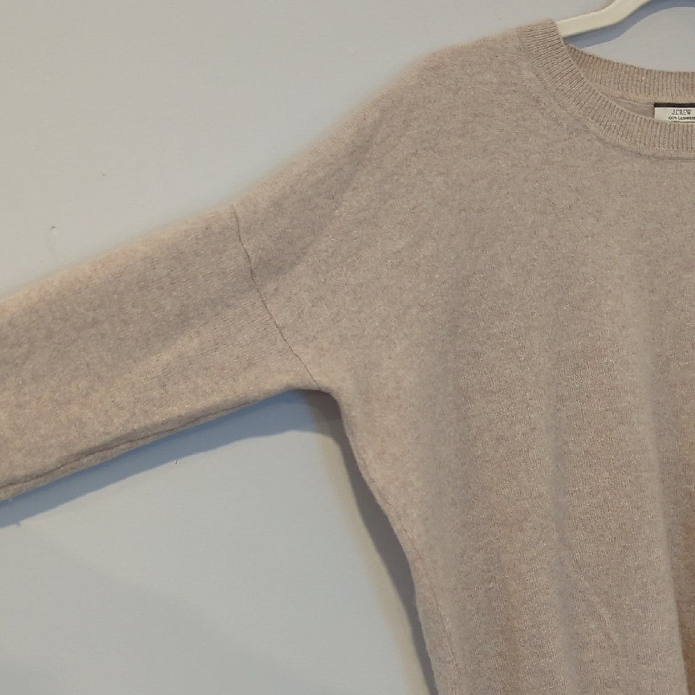 J. Crew Cashmere Sweater Crewneck‎ Tan size XS - Picture 3 of 9